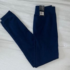 Dark Blue Fleeced Lined Leggings